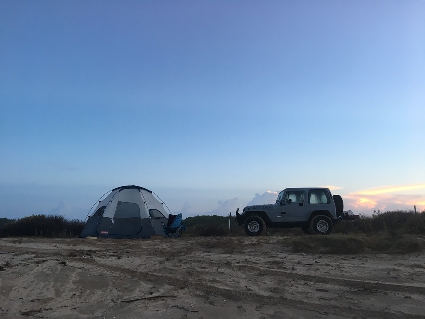 Camping at Rutherford Beach