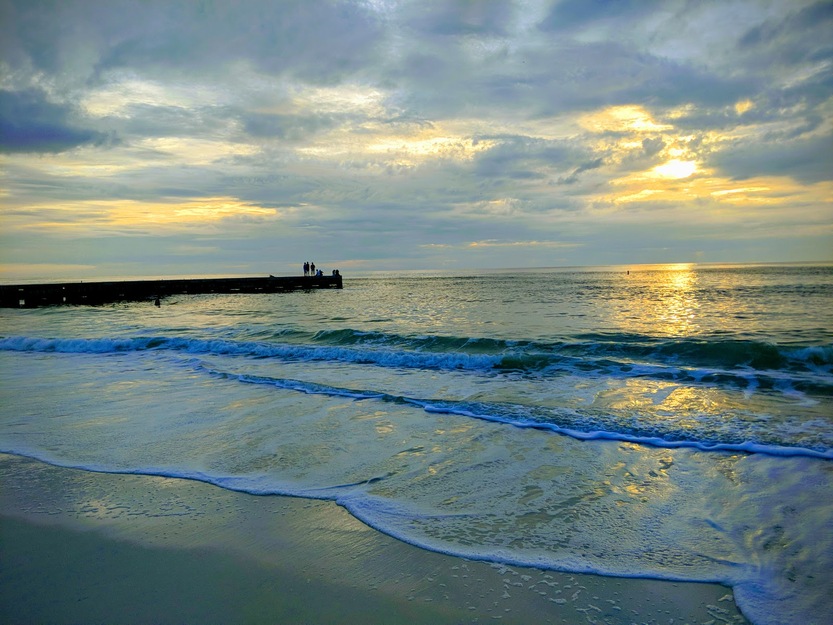 Cortez Beach in the evening