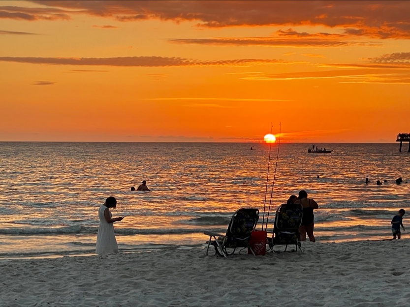 Sunset on the beach