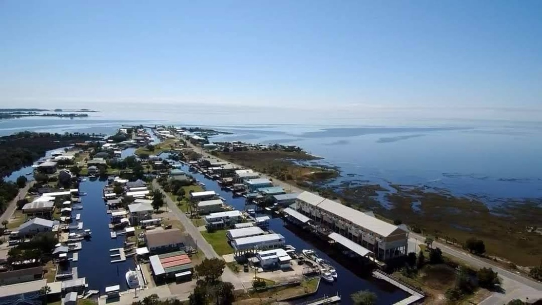 Houses near Keaton Beach aerial view