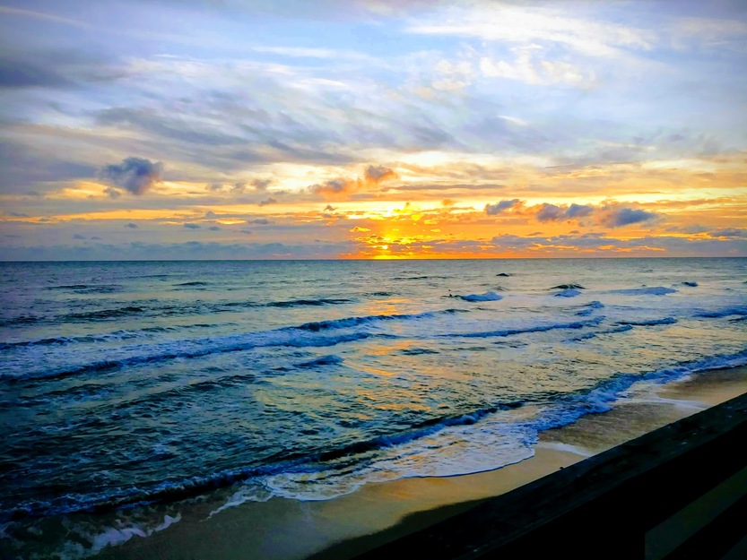 Sunset over the sea