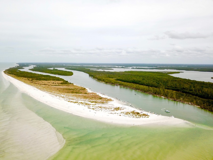 Keewaydin Island Beach aerial view