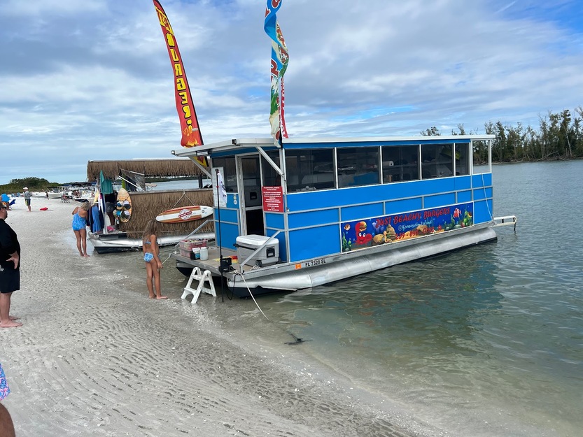 Boat near Keewaydin Island Beach Florida