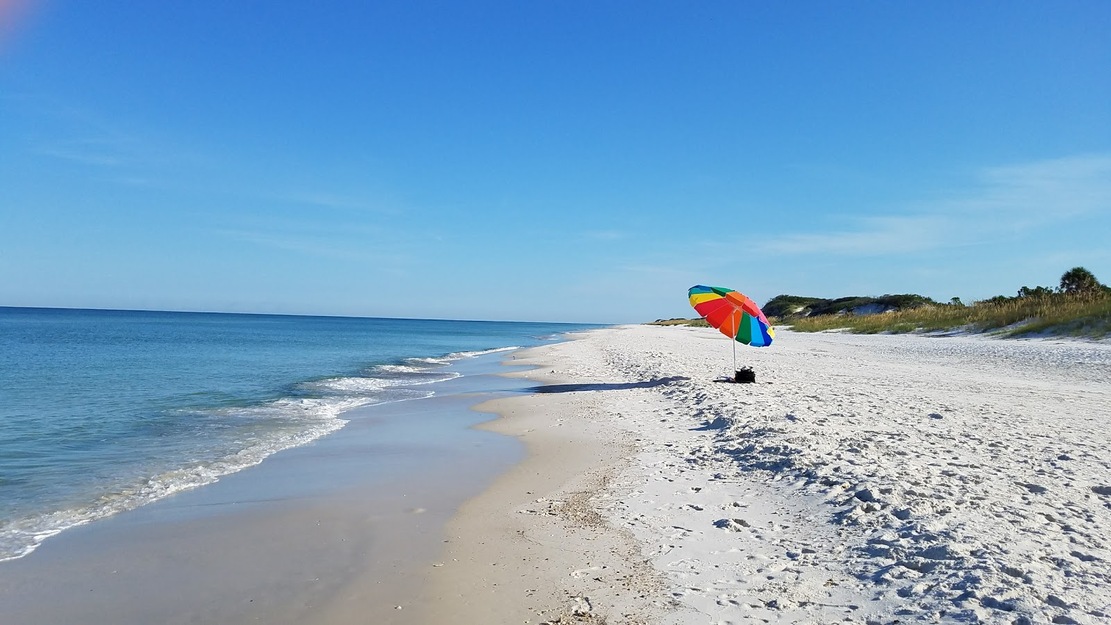Umbrella on T.H. Stone Memorial St. Joseph Peninsula State Park Beach
