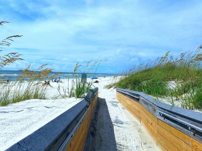 Boardwalk on T.H. Stone Memorial St. Joseph Peninsula State Park Beach FL