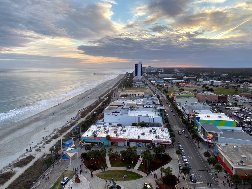 Plyler Park Beach aerial view