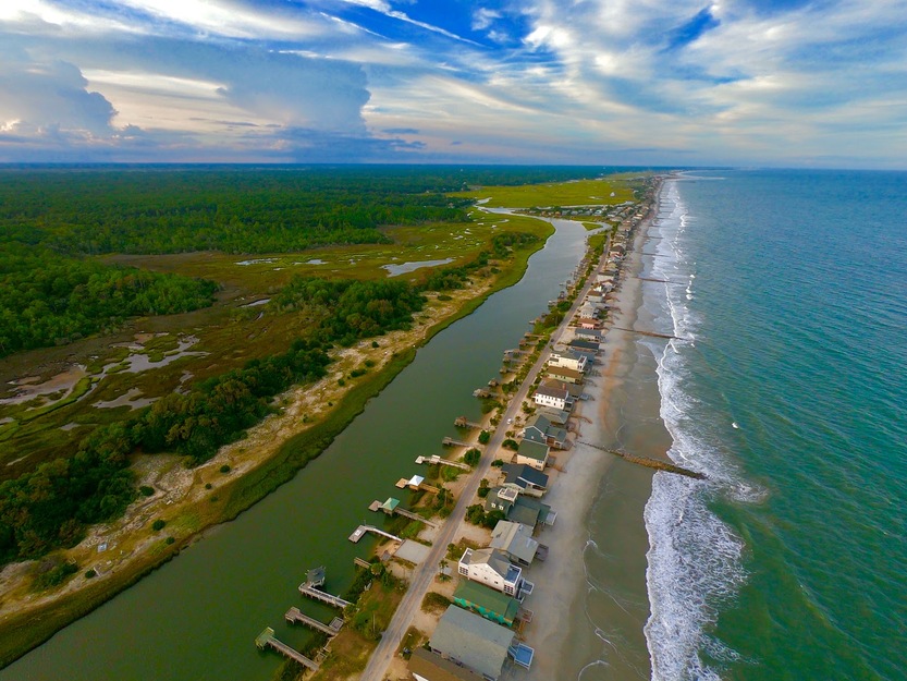 Pawleys Island Beach aerial view