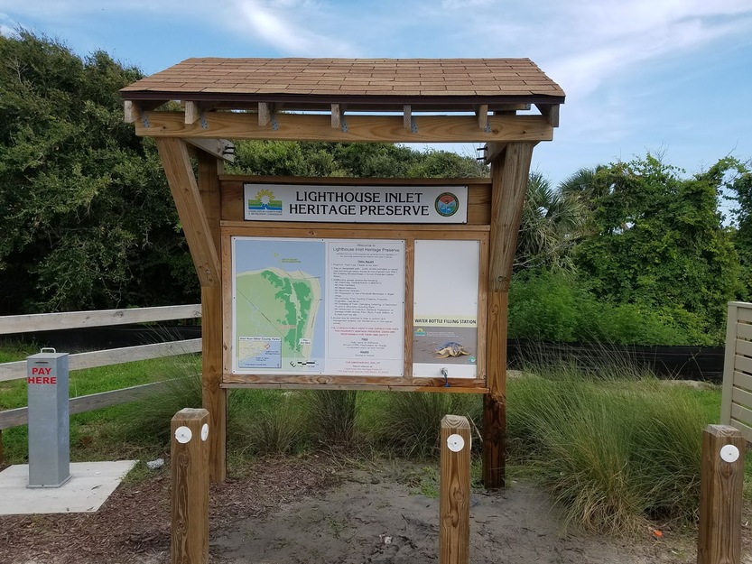 Lighthouse Inlet Heritage Preserve information shield