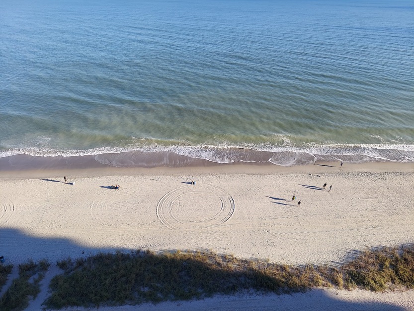 Cape Island Beach aerial view