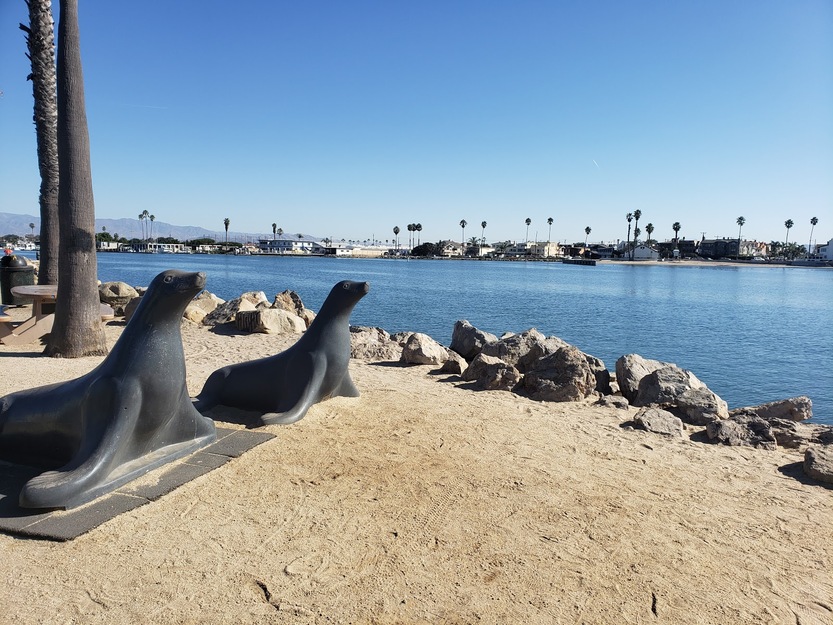 Sculptures on Hollywood Beach in Oxnard California