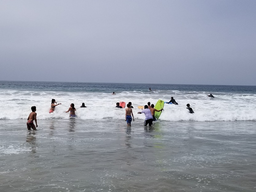 Surfers on Zuma Beach California