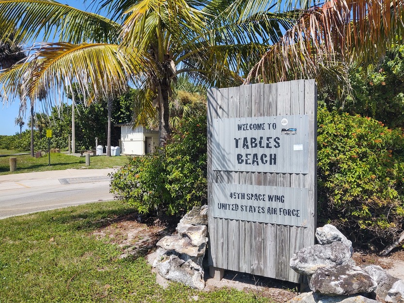 Tables Beach entrance shield