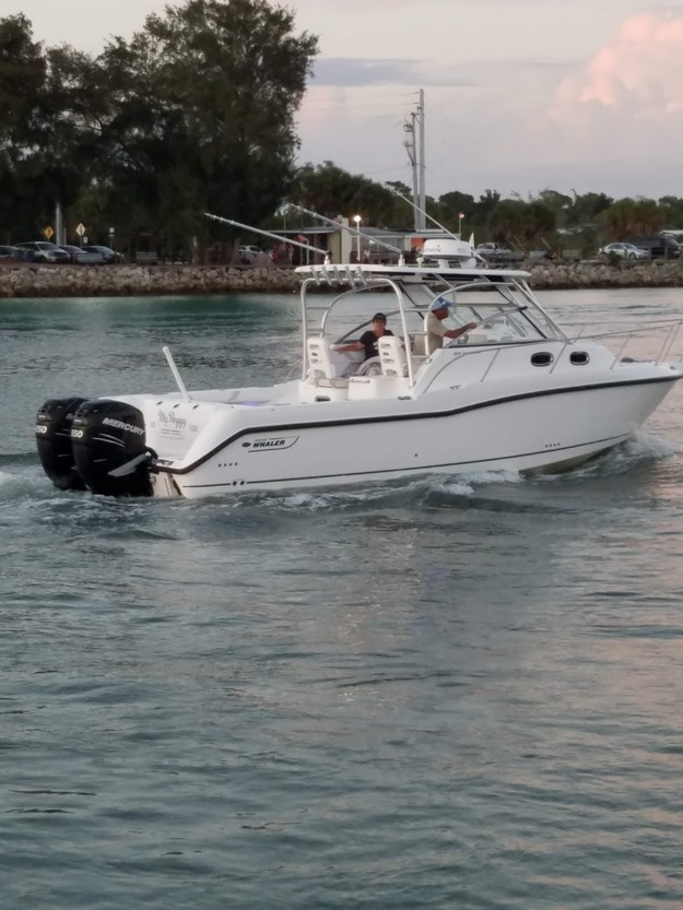 Boat near North Jetty Beach