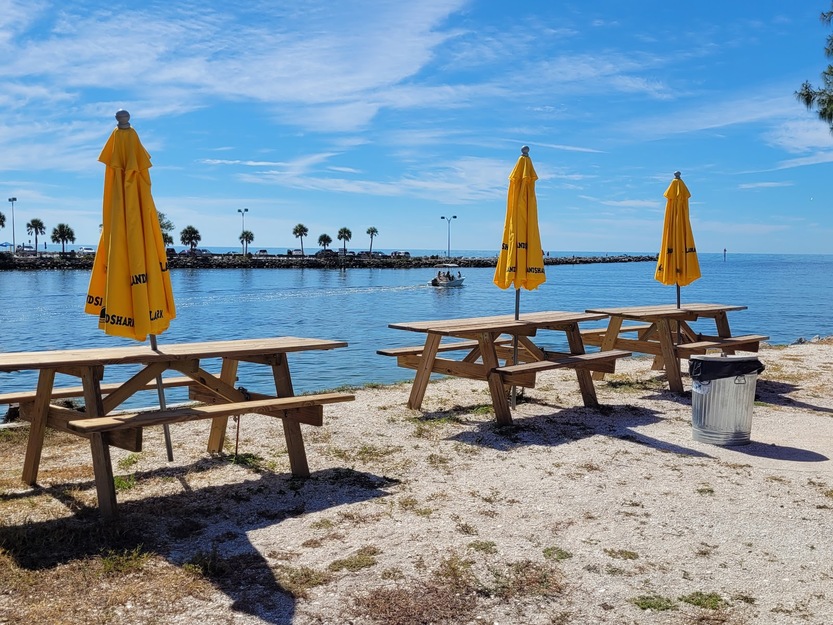 Umbrellas on North Jetty Beach FL