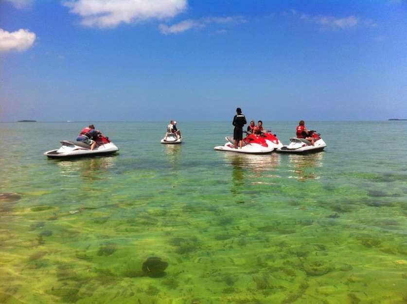 Motor boats in the sea
