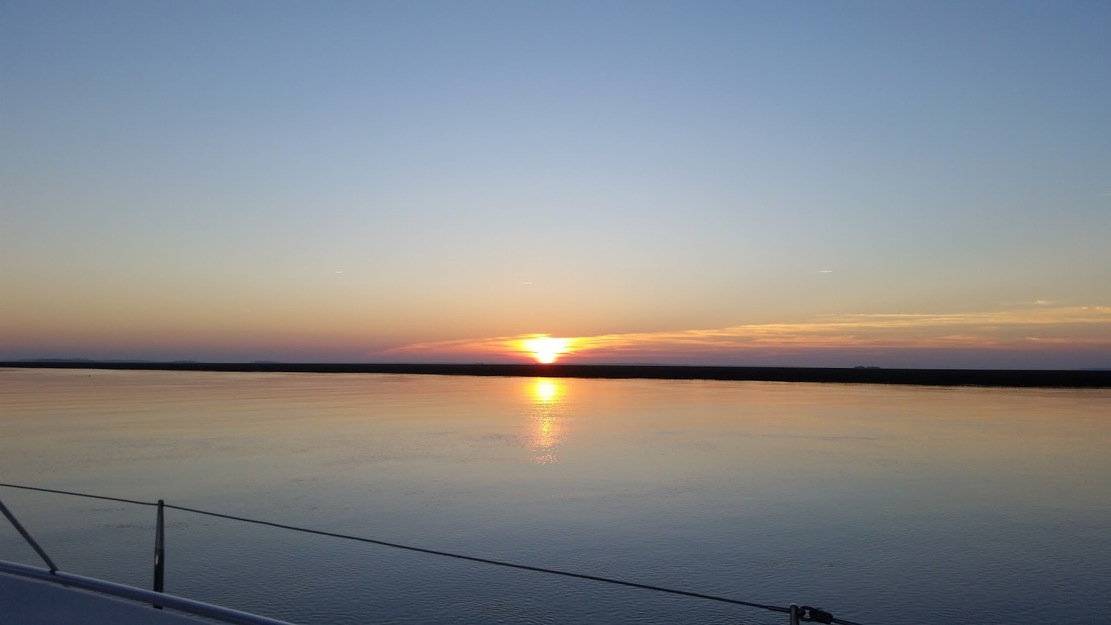 Sunset on the seashore